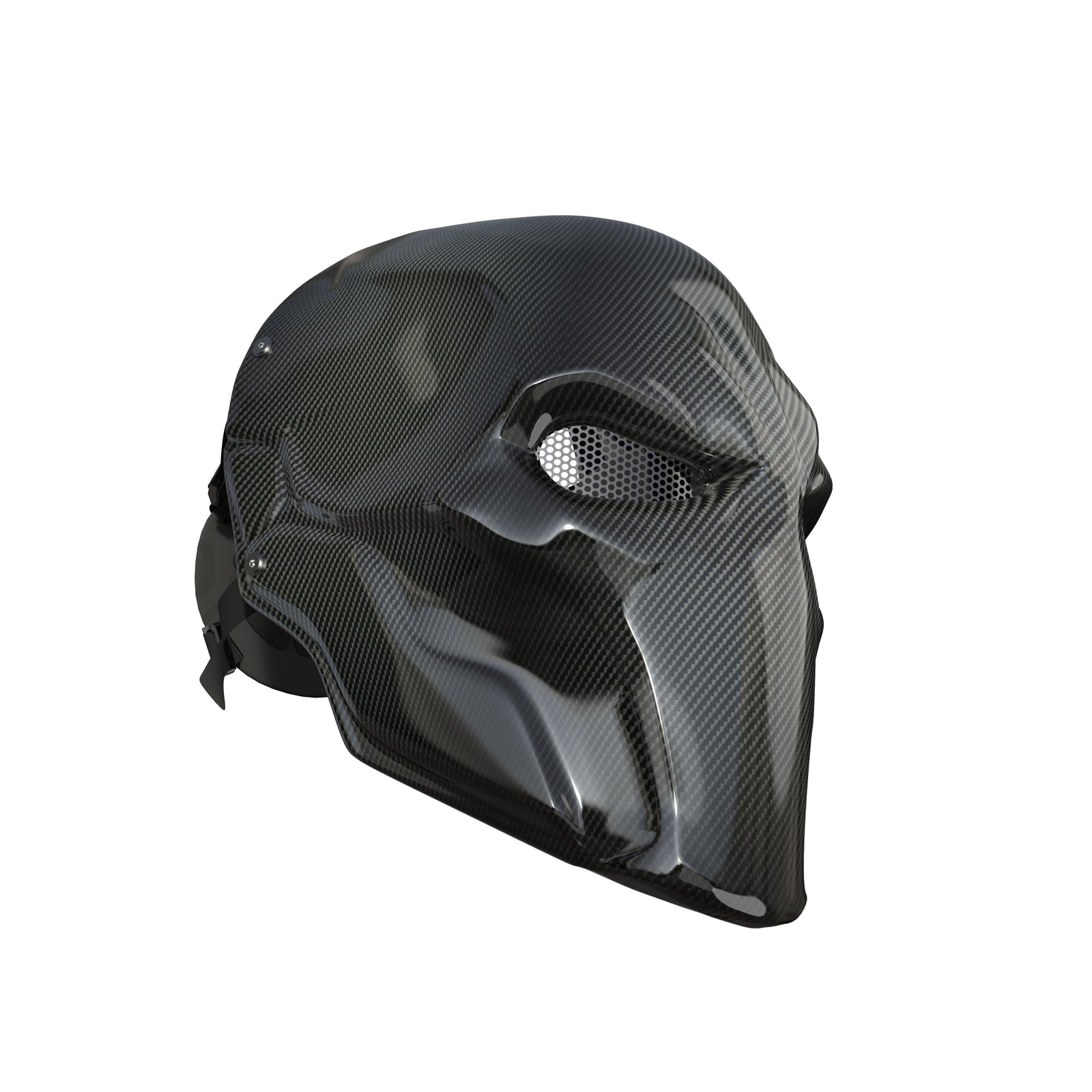 Deathstroke Mask Real Gloss Carbon Fiber deathstroke Pur Carbon 
