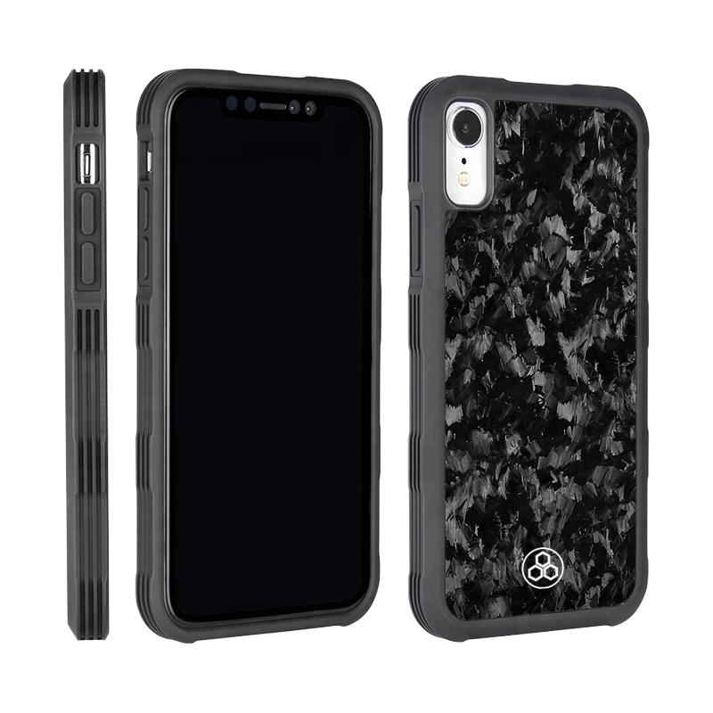 Forged Carbon Fiber Real Phone Case iPhone XR Protector Pur